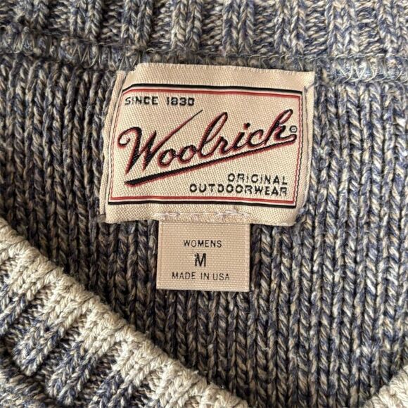 Vintage Woolrich Women's V-Neck Pullover Sweater Gray Size M - Picture 4 of 4